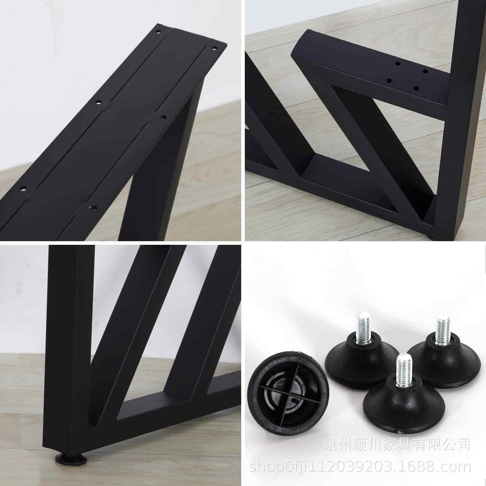 简约铁艺桌腿脚桌支架腿KNY办金属桌脚餐桌金属公桌腿桌面支撑架