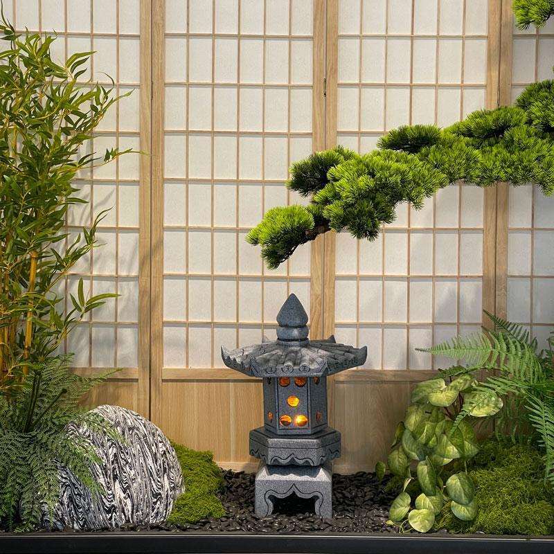 仿真竹子绿植景观造景室内楼梯下公司别墅植物新中式装饰流水摆件