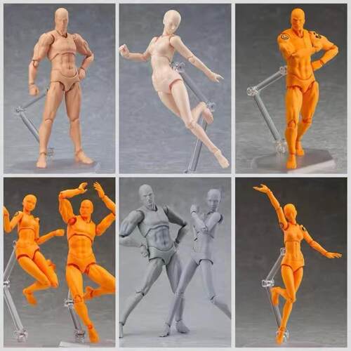 高档SHF素体人g体手办模型美术绘画参考动男女工摆件fima关节可具