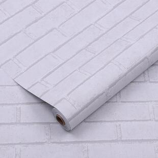 直销加厚PVC防水壁纸自粘墙纸仿真复古砖纹宿舍电视背景翻新