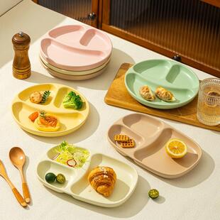 ins陶瓷定量分格盘子211减脂高颜值奶油风分隔餐盘儿童分餐盘餐具