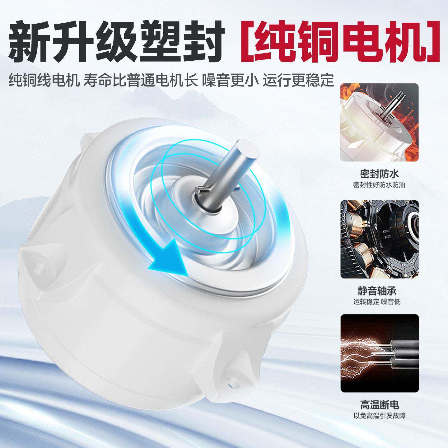 塑封电潮机防油防防水静音大率NYC厨气房强排风扇斜功流管道压换