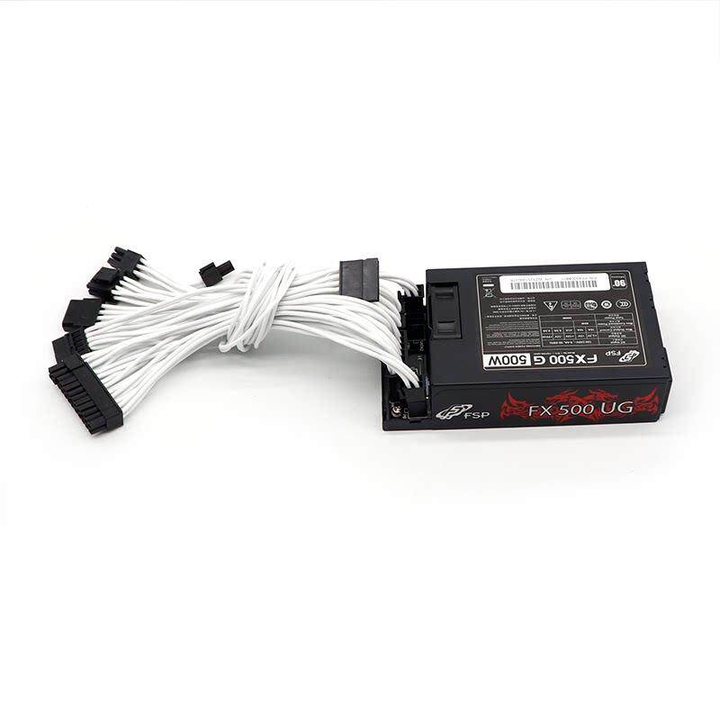 全chan Fx350G Fx500G 500W全模块小1U电源Itx机箱模块线硅胶线镀
