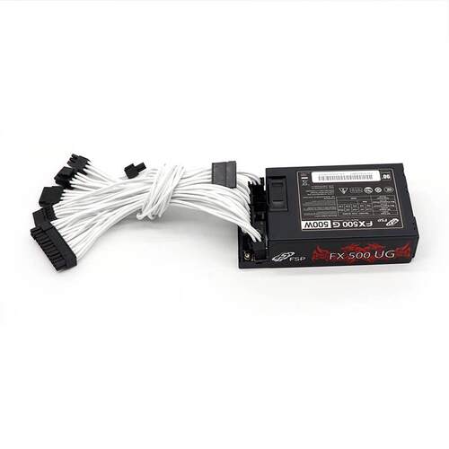 全chan Fx350G Fx500G 500W全模块小1U电源Itx机箱模块线硅胶线镀