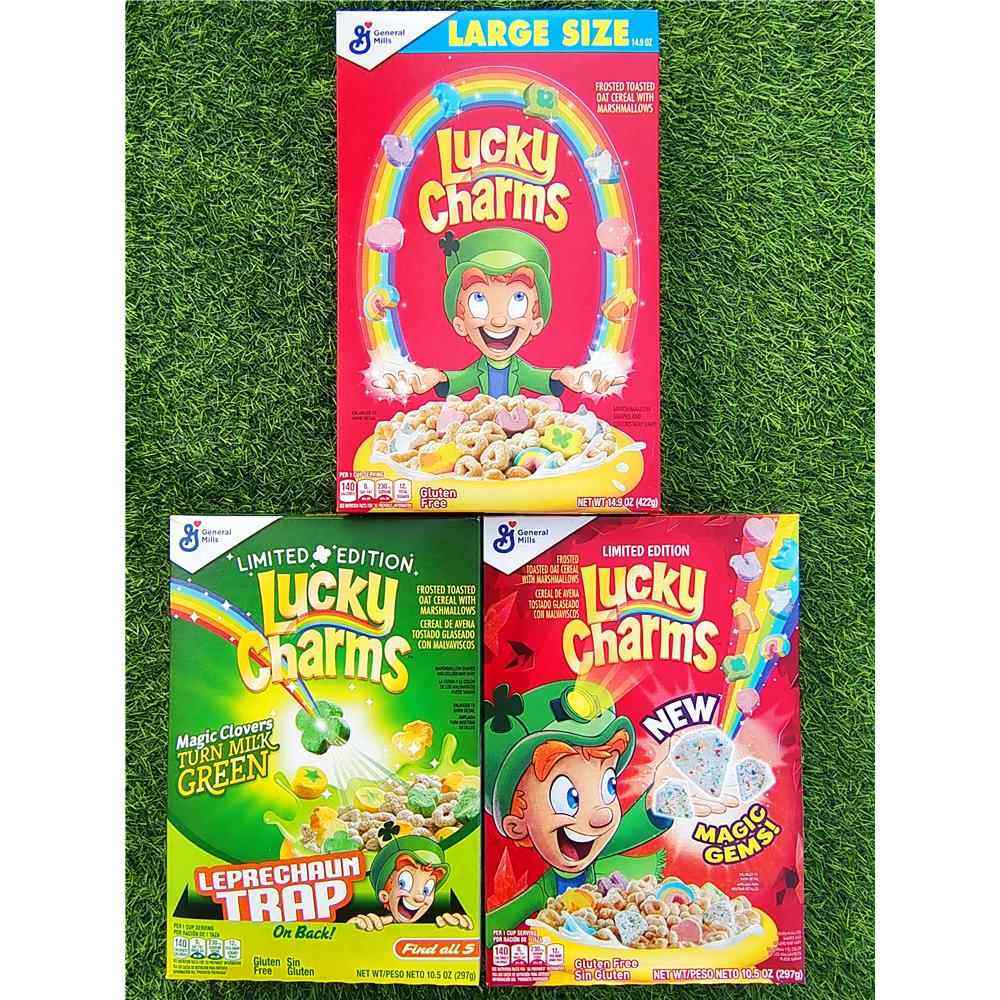 幸运魔法棉花糖燕麦圈儿童即食早餐谷物麦片LUCKY CHARMS CEREAL
