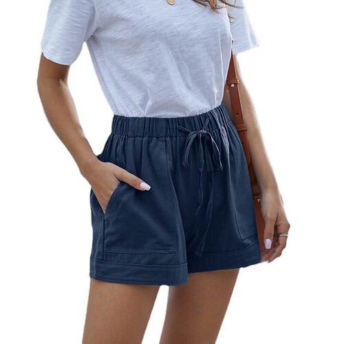 One American relaxed elastic waist drawstring belt pocket