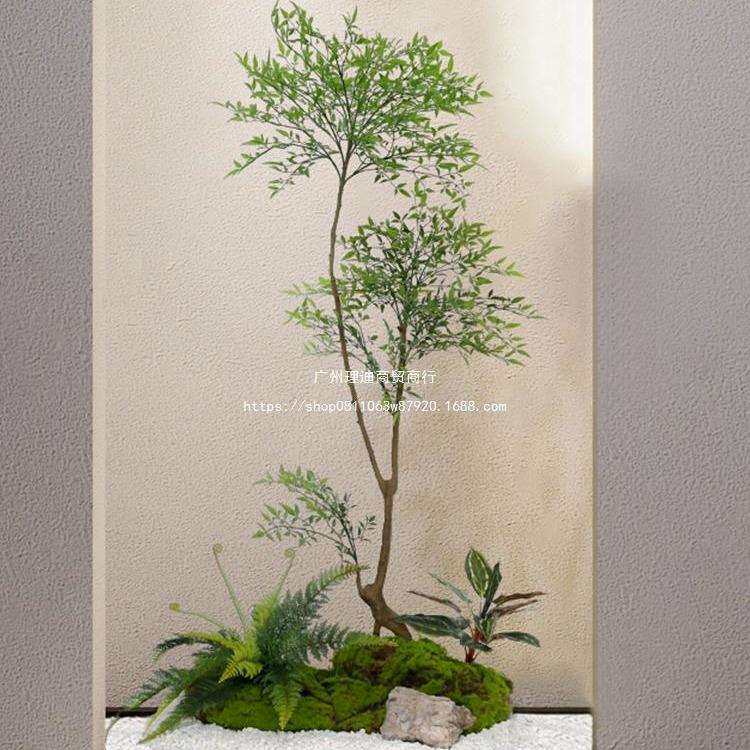 森空间仿真绿植造景入户楼梯橱窗微景观玄关角落植物摆件苔藓软装