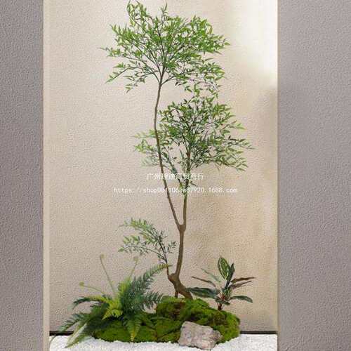 森空间仿真绿植造景入户楼梯橱窗微景观玄关角落植物摆件苔藓软装