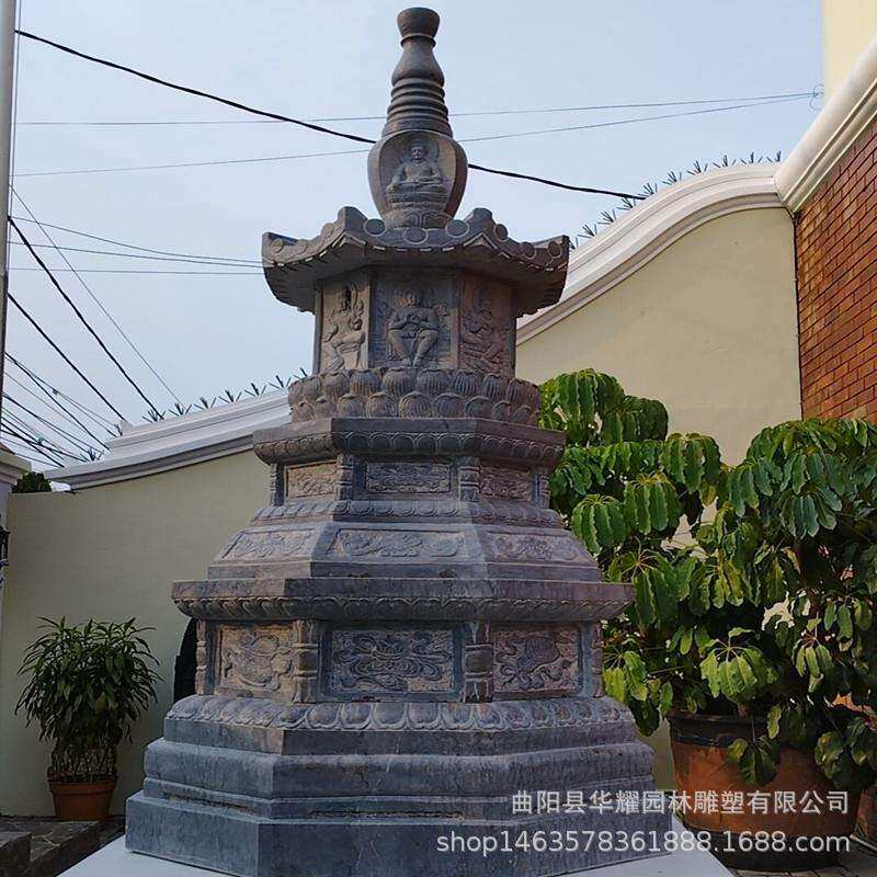 石雕佛塔汉白玉舍利塔八宝塔花岗岩菩提塔寺院大型雕塑藏氏佛塔