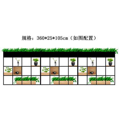 餐厅办公室花架物柜置铁风艺架卡座隔断屏风咖啡厅工业矮围栏装饰