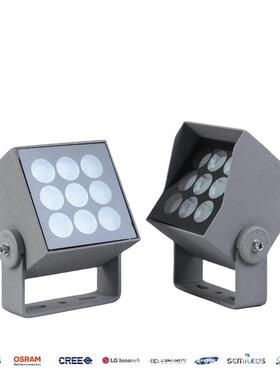 led方形投光灯 户外防水小射灯 LED小方投光灯投射灯照树灯3W4W6W