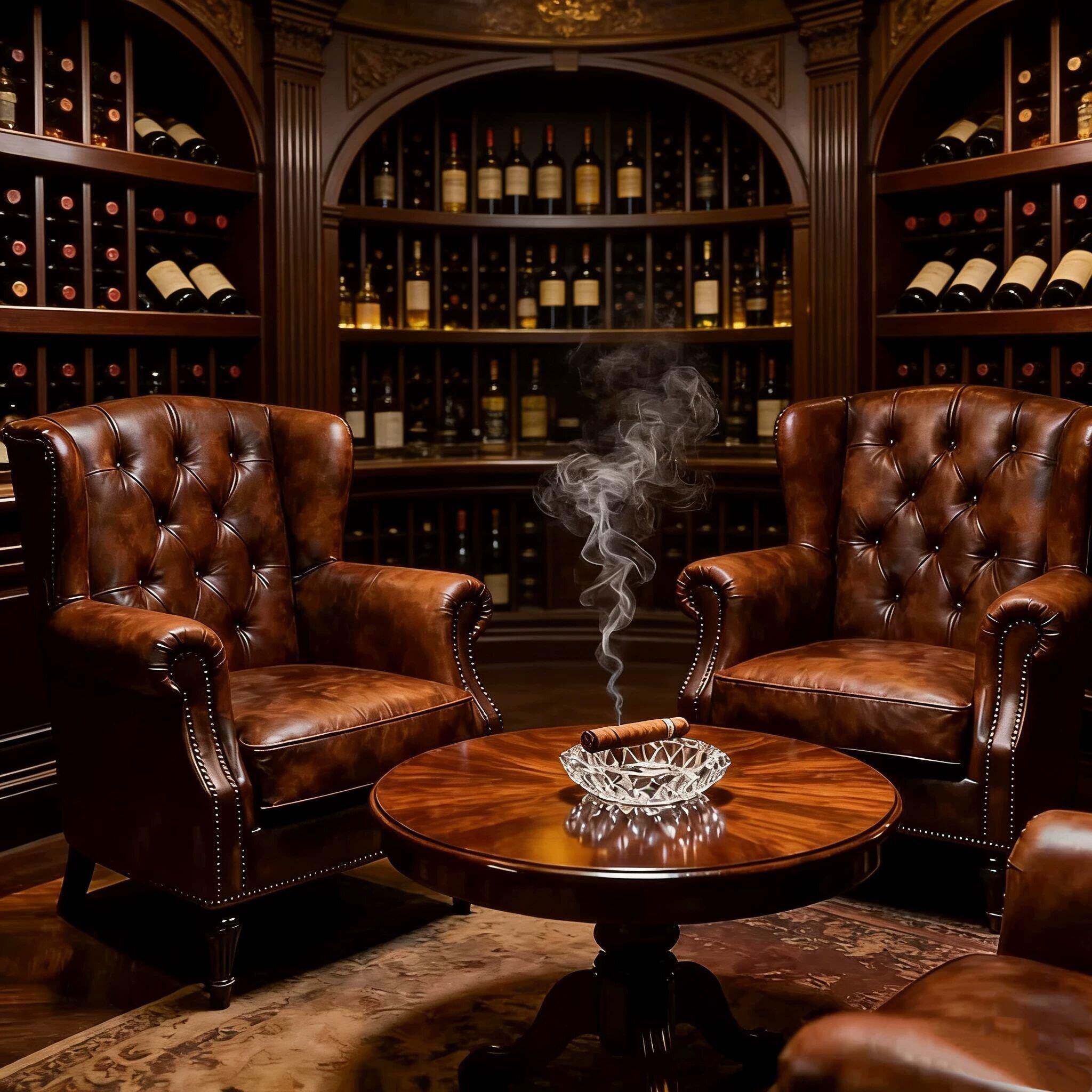 雪茄吧威士忌酒吧沙发美式老虎椅桌椅单人复古雪茄椅商用教父椅