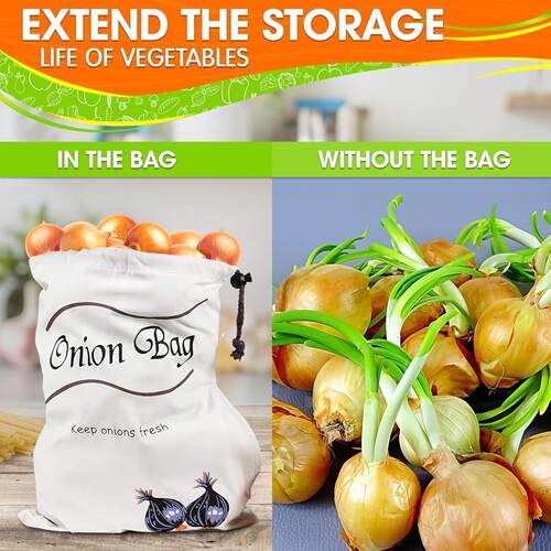 Potato and Onion Storage Bags Reusable Cotton Produce Bags