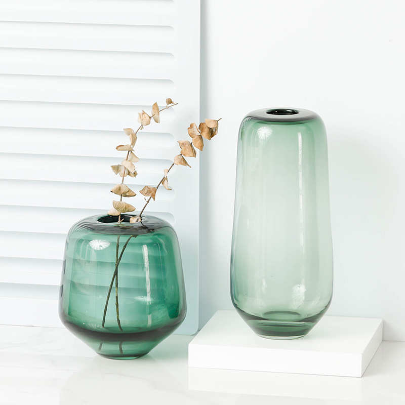 厂家直销玻璃装饰工艺品现代搭百客厅花 摆件器创意花瓶简约