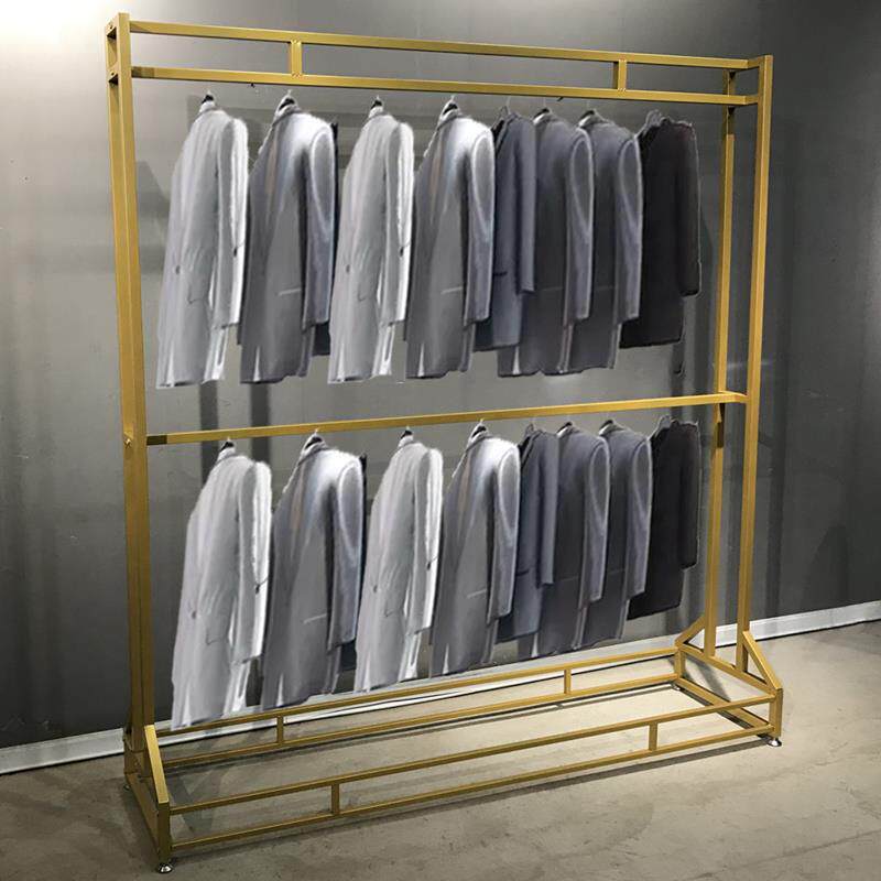 婚纱架子男装货架双层高端西服旗袍礼服落地式设计摄影专用服装架