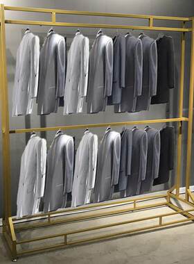 婚纱架子男装货架双层高端西服旗袍礼服落地式设计摄影专用服装架