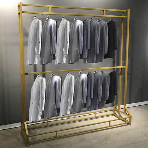 婚纱架子男装货架双层高端西服旗袍礼服落地式设计摄影专用服装架