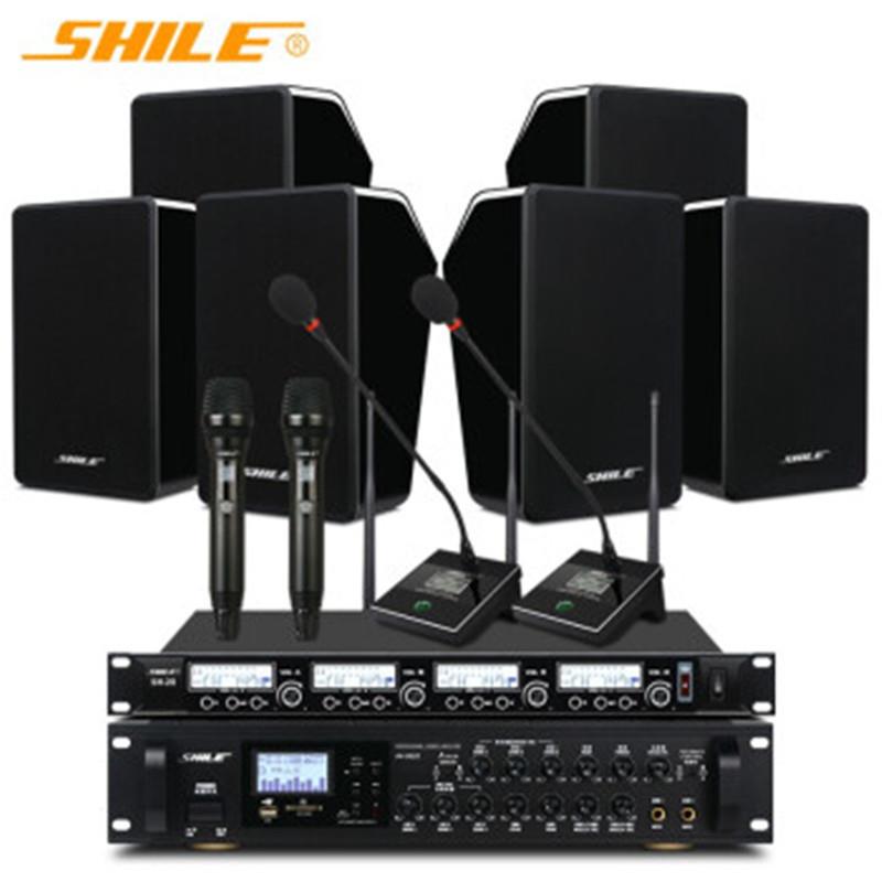 狮乐AV-8820/BG-6中大型会议室音响背景音乐会议功放音响组合套装