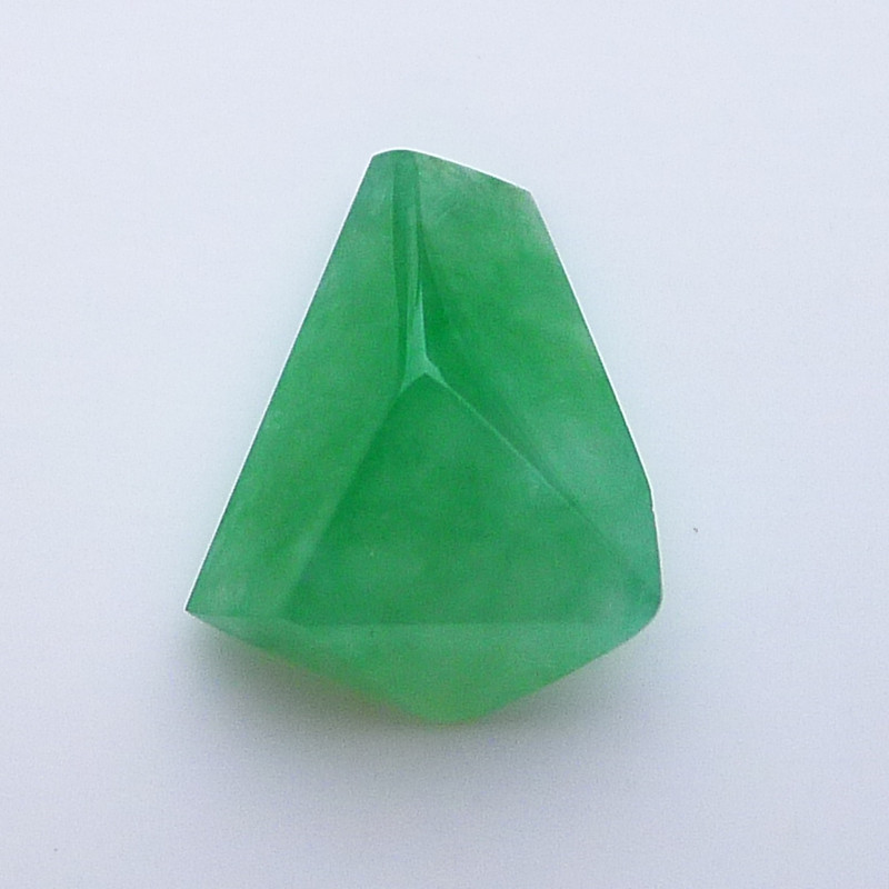缅甸玉器翡翠戒面蛋面缅甸正品天然老坑满绿随形戒面1.35g