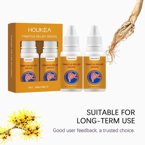 HOUKEA Ear Care Drops - Gentle Herbal Earwax Removal and Ear
