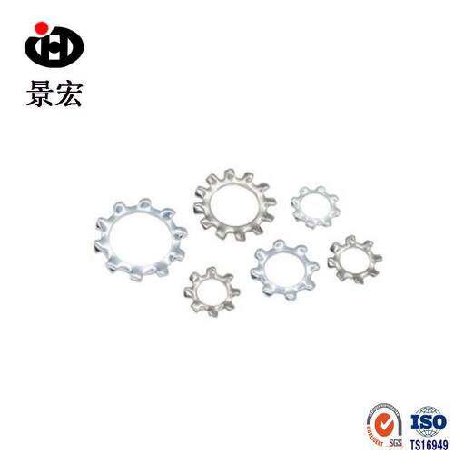 65Mn弹簧钢GB862.1白锌外齿锁紧垫圈外多齿垫圈止退防松垫片M3