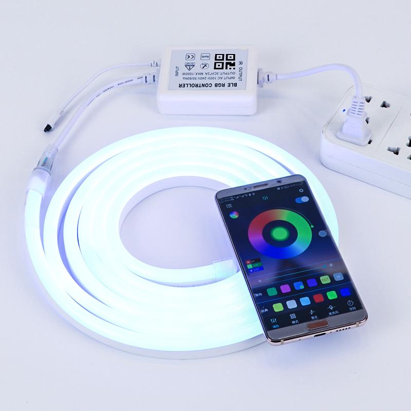 110v灯条led霓虹rgb变色七彩氛围柔性户外防水低压灯具110伏+灯带