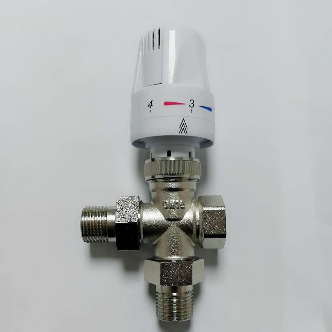 恒温阀立式三通散热器恒温控制阀热水冷水阻断阀门温控阀厂家