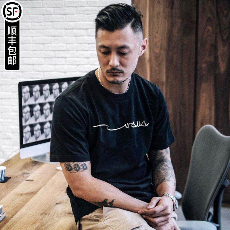 香港潮牌港风短袖T恤男夏季印花上衣纯棉圆领大码打底衫情侣装