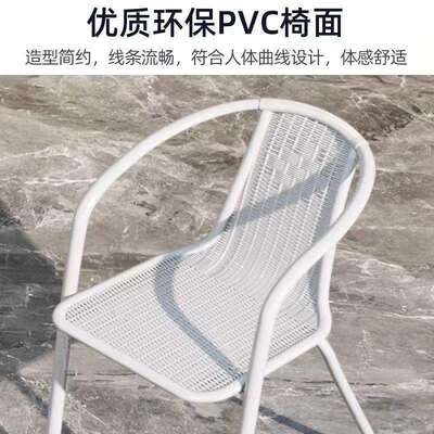 户外阳台小桌三件套休SC454闲茶椅白色合折组叠桌一桌两椅椅小户