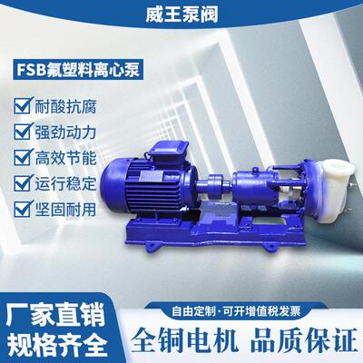 氟塑料化工泵氟塑料离心泵FSB耐腐蚀离心泵硝化液回流氟化液输送