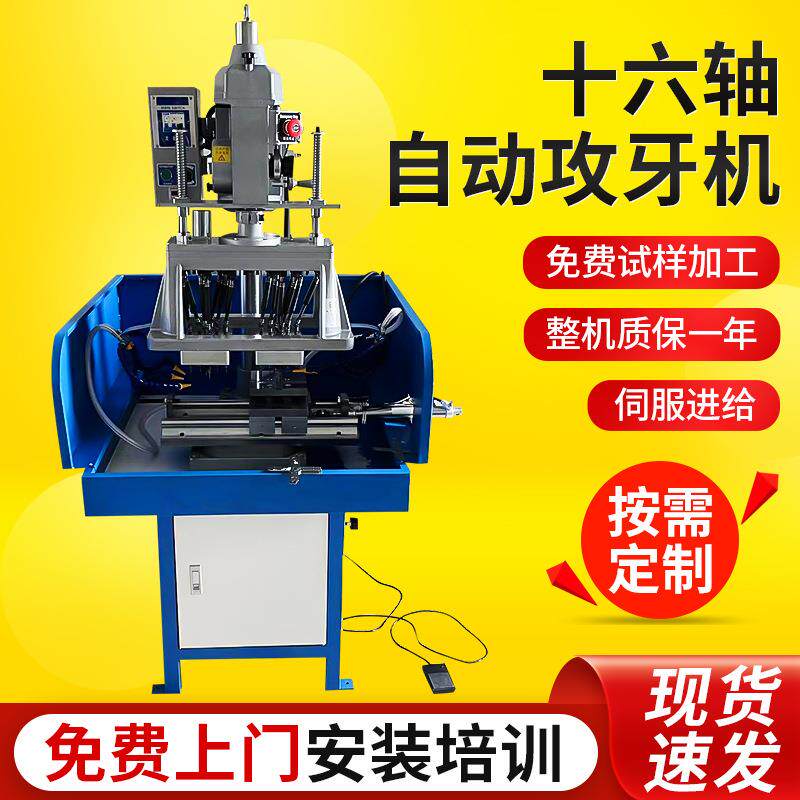 十六轴自动攻牙机自动化数控攻丝机东莞小型伺服多轴攻牙机厂家