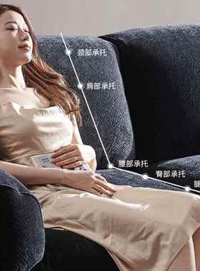 式极简设计师户EEN格兰大意德网红雪尼型尔绒花瓣别墅布艺沙发组