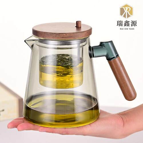 茶壶家用玻璃耐高温煮茶器办公室泡茶神器电陶炉可用飘逸壶泡茶壶