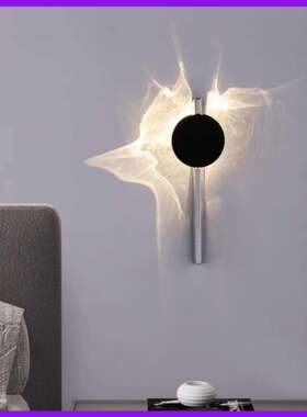 意式极简壁灯设计师创意波纹光影灯中古水纹旋转氛围灯轻奢客厅灯