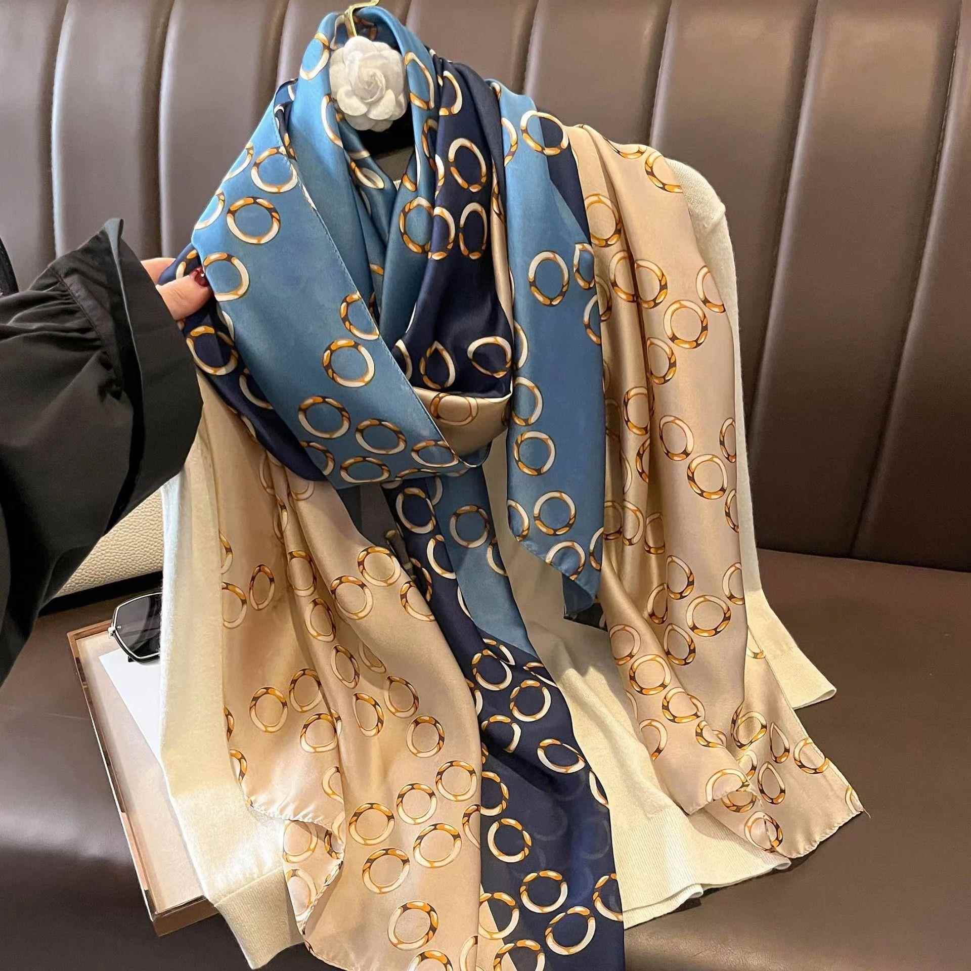 Women Fashion Print Silk Scarf Luxury Brand Warm 180X90CM Sc