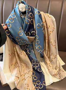 Women Fashion Print Silk Scarf Luxury Brand Warm 180X90CM Sc