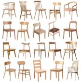 北欧全实木餐椅白橡木休闲 饭厅家用凳子靠背椅原木色酒店家俱定