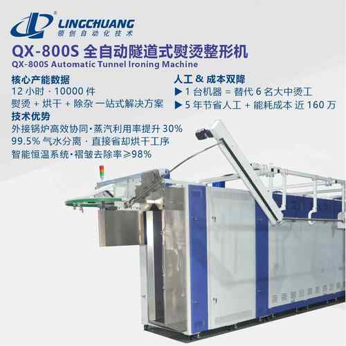 QX-800S隧道式服装熨烫烘干机全自动化熨烫蒸汽式整烫设备