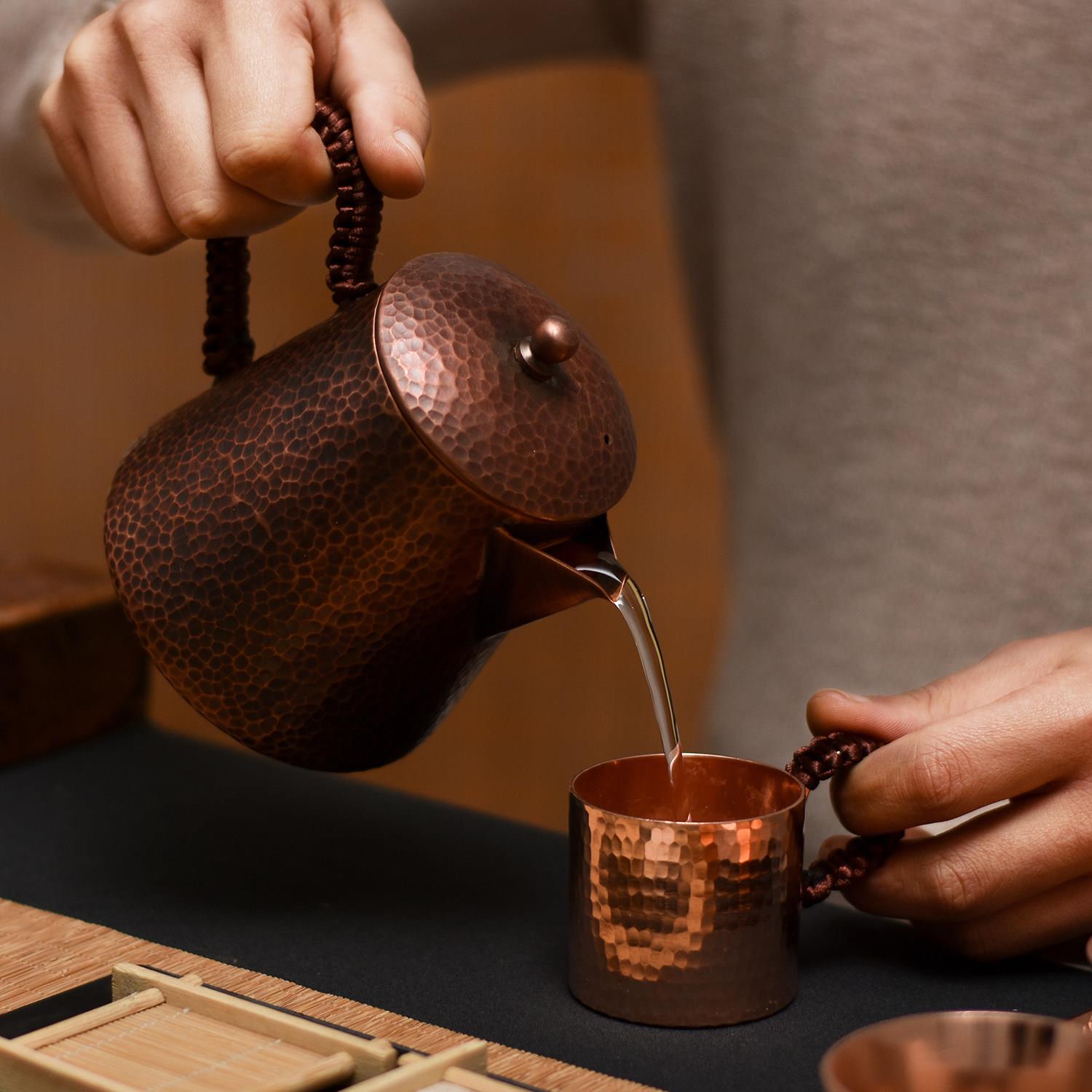 纯手工小号铜壶纯铜茶壶泡茶壶烧水铜壶功夫茶壶复古小壶