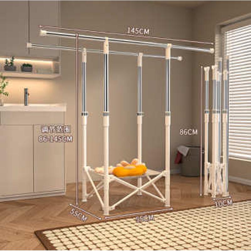 落地晒衣不架挂衣占地卧室方室内折叠新款的阳台家用简易晾衣架