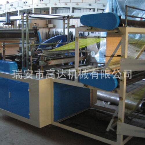 厂家供应电脑控制双道高速连卷背心袋制袋机双层连卷制袋机