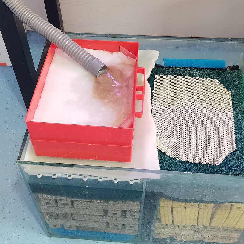 新款鱼缸过滤盒滤棉干湿分离盒双层抽屉diy物理拦截鱼粪便多功能