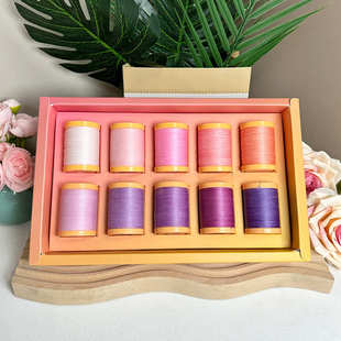 艺高0.4mm精细扁蜡线双色套盒10色一组渐变色手工DIY编织系列