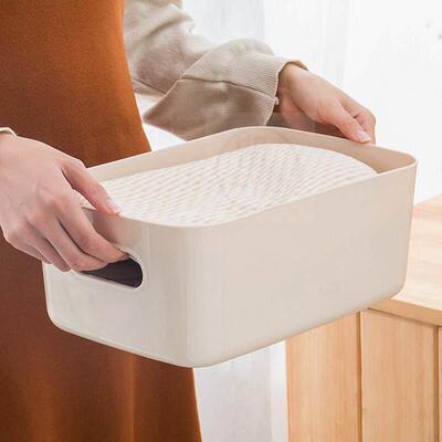 。Nordic style finishing storage basket plic bathroom kitche