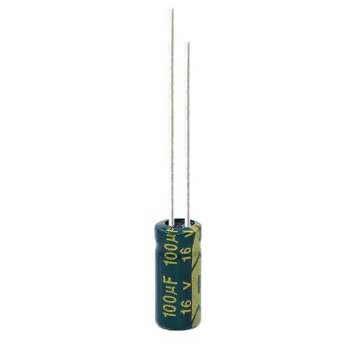 厂家直供16v100uf JCCON绿金 高频低阻开关电源铝电解电容 5x11