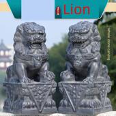 蓝石石狮 小石狮 家庭入口雕刻蓝石狮 石雕 采购产品一对石狮