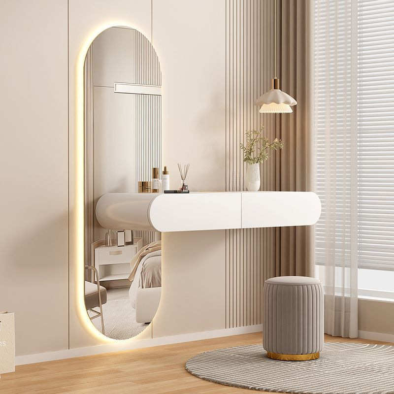 镜子轻奢卧室简约梳妆台主卧网红多功能储物化妆桌意式极简化妆台