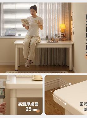 白色桌学家生用简桌子卧室女生化妆桌工作台电脑桌台式书办AA28N8
