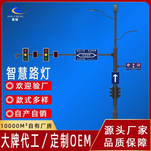 中山厂家生产智慧路灯综合共杆广告液晶屏一体化5G智能