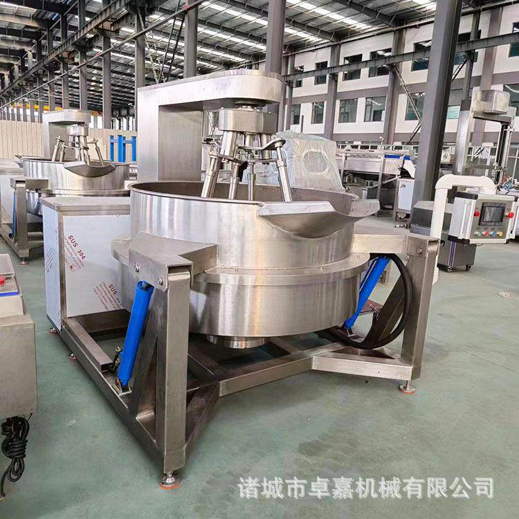 唐山麻糖自动搅拌熬制锅 酥糖咖啡糖行星炒锅 电磁加热熬糖锅厂家